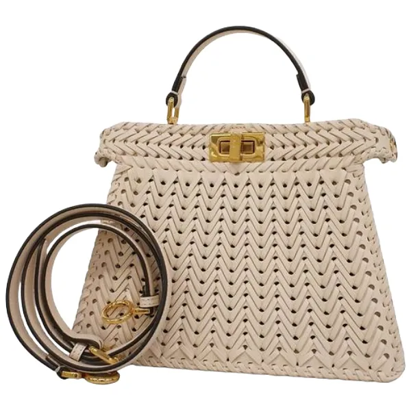 フェンディ ピーカブーアイシーユー ハンドバッグ レザー