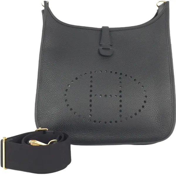 エルメス エヴリン3PM ショルダーバッグ レザー W刻印 ゴールド金具